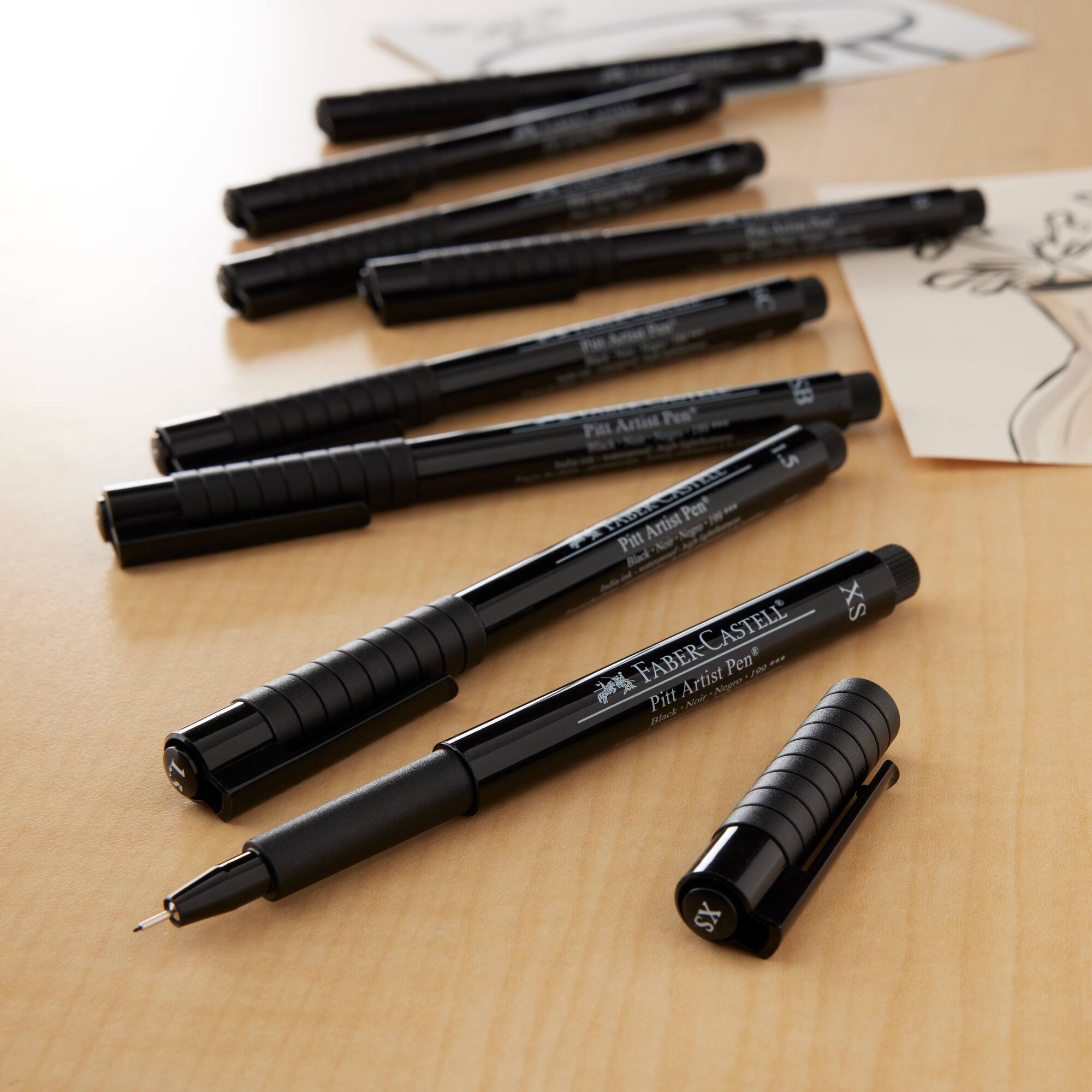 6 Pack: Faber-Castell® PITT® Black Artist Pen Set